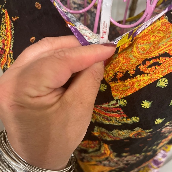 Free People Desert Flower Patched Maxi Dress Size XS Brown  Combo - Picture 5 of 5